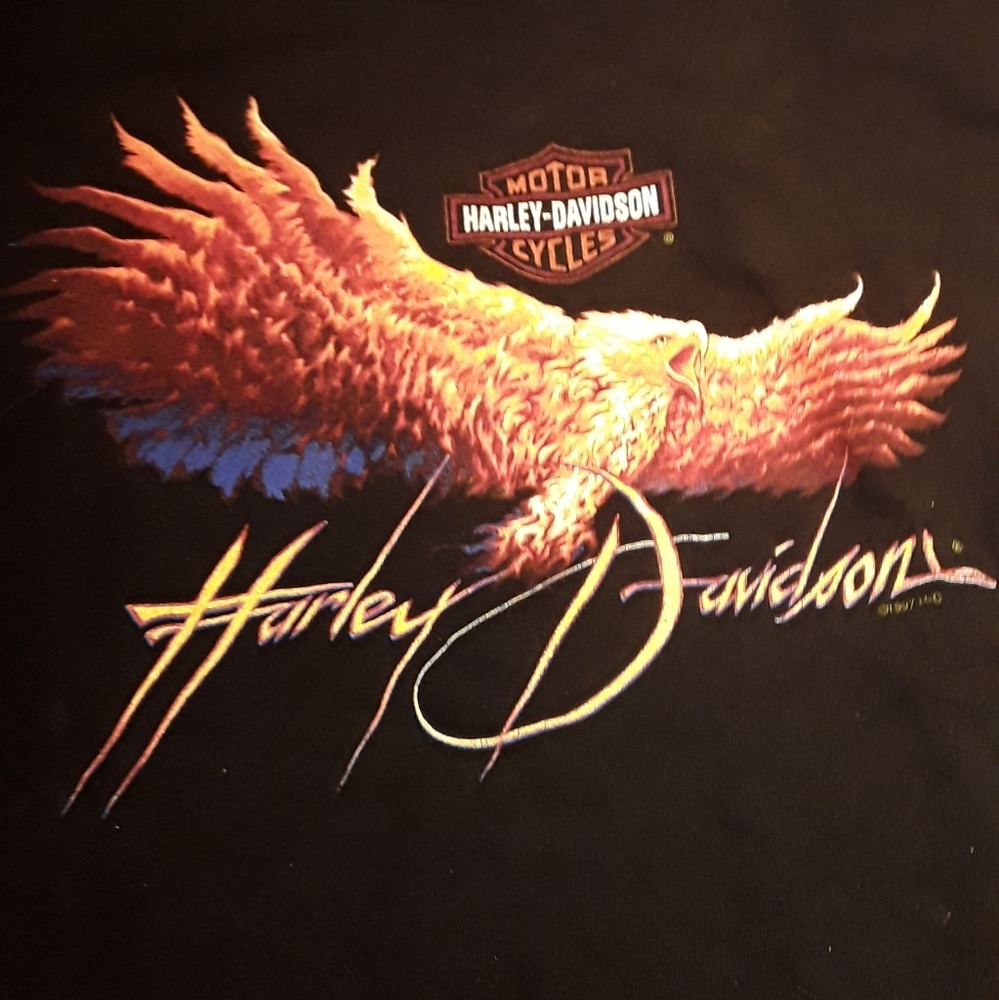 Vintage Rare Harley Davidson Tee XL Black